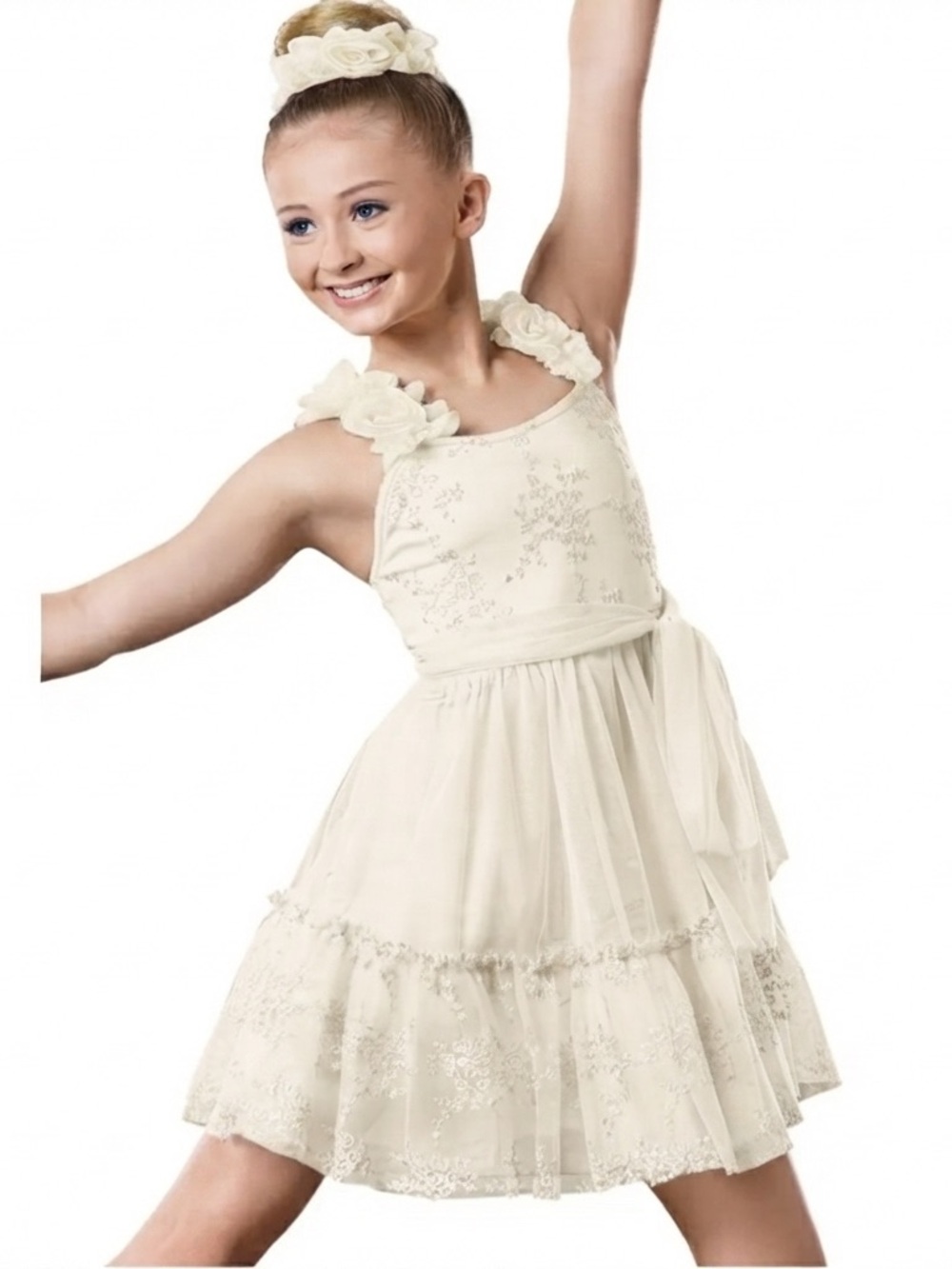 Weissman Showtime Yellow Dance Costume Dress IC Lyrical Contemporary